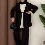 Tylor Dantelli Dabıl İkili Takım - Siyah