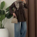 Nervürlü Poplin Gömlek - Kahverengi