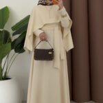 Noir Pelerin Elbise - Bej