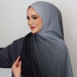 Degrade Kraş Şal - Siyah