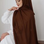 MNB Native Bordürlü Naia Şal - Kahverengi