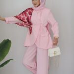 Zra Muadil Tek Düğmeli Double İkili Takım - Pembe