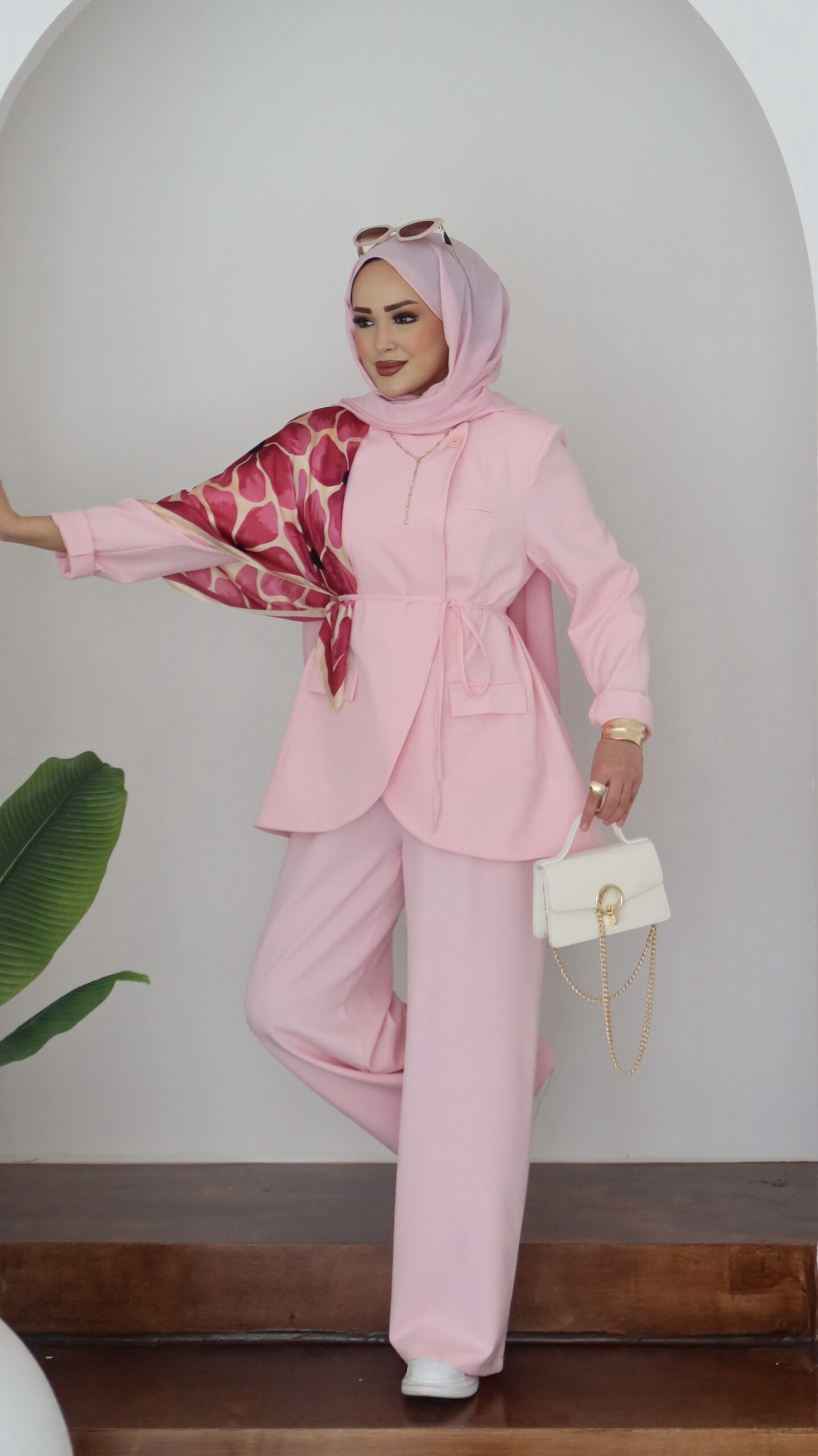 img_2278-scaled-1.jpeg Zra Muadil Tek Düğmeli Double İkili Takım - Pembe - Görsel 1