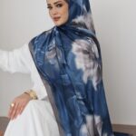 MNB Lavinya Pamuk Şal - Lacivert