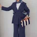 Linen Premium Keten İkili Takım - Lacivert