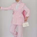 Linen Premium Keten İkili Takım - Pembe