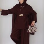 Bella Tensel Müslin İkili Takım - Mürdüm