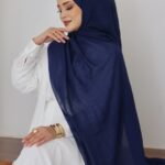 MNB Tensel Müslin Şal - Lacivert