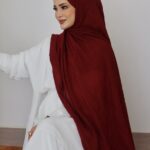 MNB Tensel Müslin Şal - Bordo