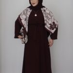 Marakeş Kuşaklı Elbise - Mürdüm