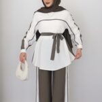 Soft Line Garnili İkili Takım - Haki