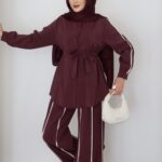 MasQuel Biyeli Modal İkili Takım - Bordo