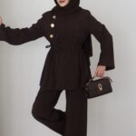 Plummy Soft Tensel İkili Takım - Kahverengi