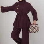 Plummy Soft Tensel İkili Takım - Bordo