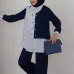 Garny Shirt Twist Muadil İkili Takım - Lacivert