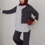 Garny Shirt Twist Muadil İkili Takım - Antrasit