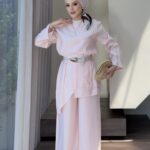 Herwes Kemerli Tunik Takım - Pembe