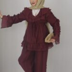 Yasmin Astarlı Vual İkili Takım - Mürdüm
