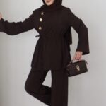 Plummy Soft Tensel İkili Takım - Kahverengi