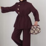 Plummy Soft Tensel İkili Takım - Bordo