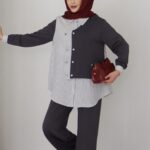 Garny Shirt Twist Muadil İkili Takım - Antrasit