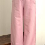 Keten Çırtçırtlı Palazzo Pantolon - Pembe
