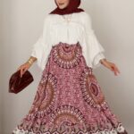 Etnik Desen Etekli Gofre İkili Takım