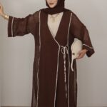 Beach Kimono İkili Takım - Kahverengi