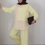 Garny Shirt Twist Muadil İkili Takım - Sarı