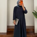 Arabic Yırtmaçlı Bluz - Lacivert