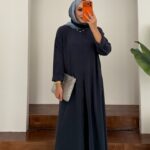 Arabic Yırtmaçlı Bluz - Lacivert