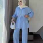 Oysh Muadil Rip Detaylı İkili Takım – Mavi