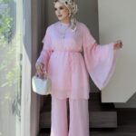 Blush Aura Volanlı İkili Takım - Pembe