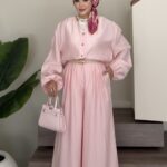 GODOX Düğmeli Modal Takım - Pembe
