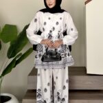 Valeur Etnik Desen İkili Takım - Siyah